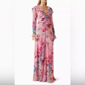 HEMANT & NANDITA Floral Print Maxi Dress Bennet luxury designer NWT XS, S & M